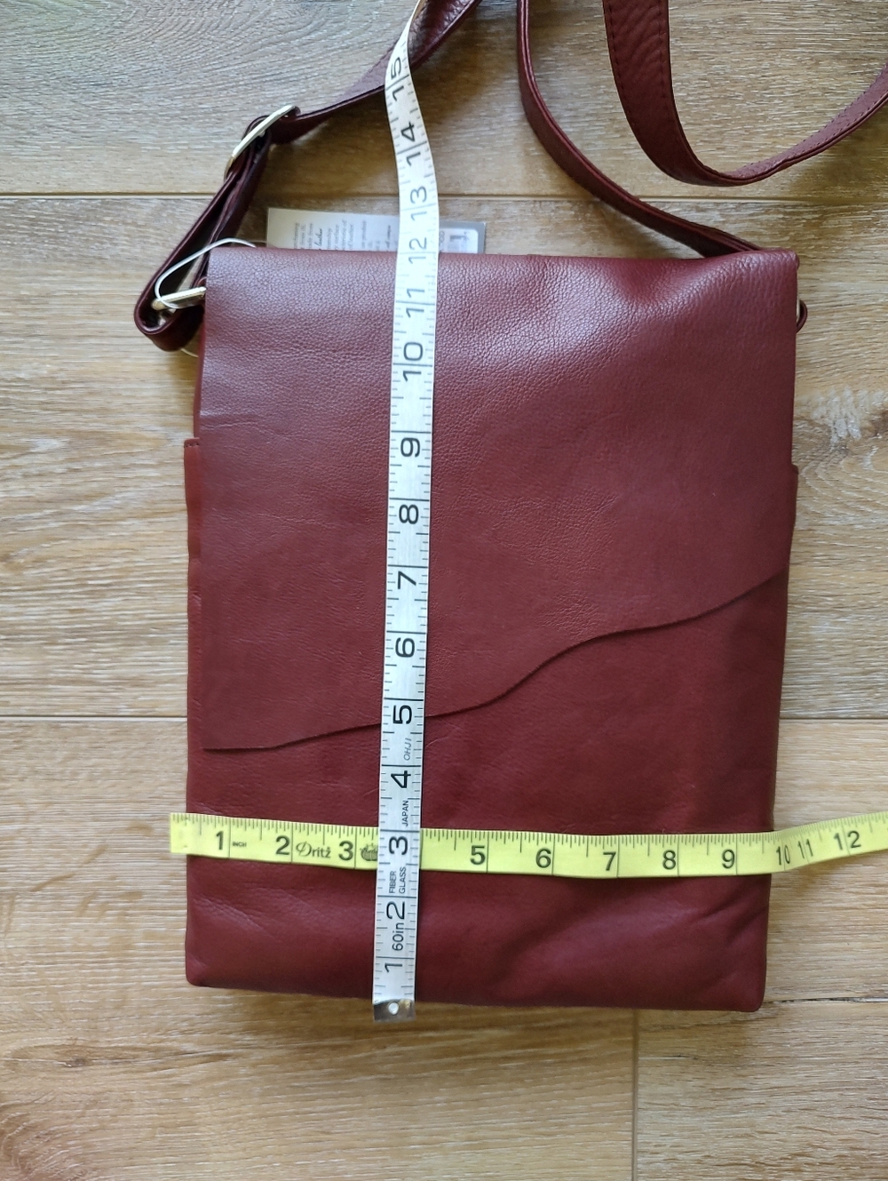 NEW ILI NEW YORK Calfskin Canada Crossbody Bag in Redwood NWT - Picture 4 of 16